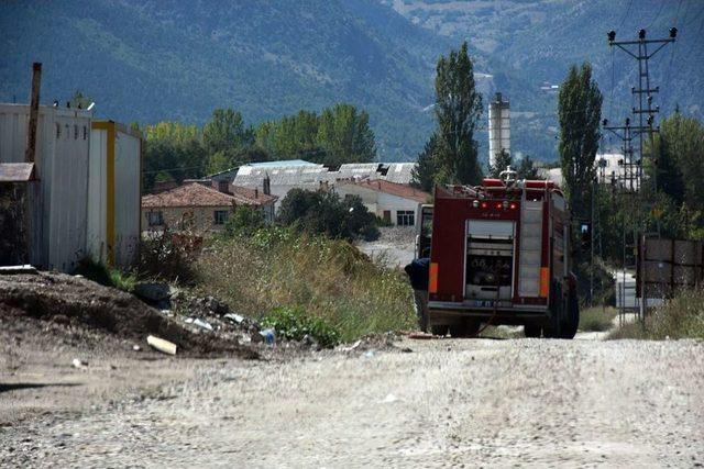 Tosya’da Park Halindeki Hafriyat Kamyonu Yandı