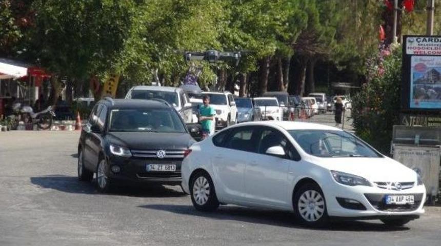 Jandarmadan Çardak Feribot İskelesi'nde Güvenlik Kontrolü 