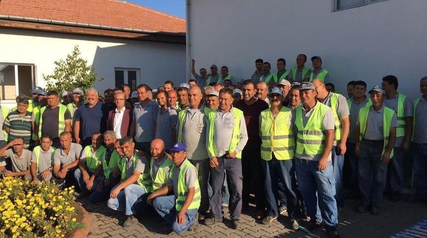 Başkan Kayda, İş&ccedil;ilerle Bayramlaştı