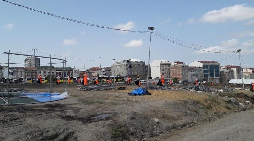 Bayramın Son G&uuml;n&uuml;nde Kurban Pazarlarında Temizlik &Ccedil;alışmaları Başladı