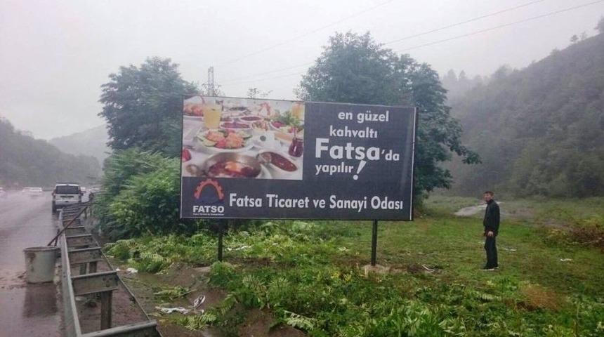 "en G&uuml;zel Kahvaltı Fatsa&rsquo;da Yapılır" Tabelaları Konuldu
