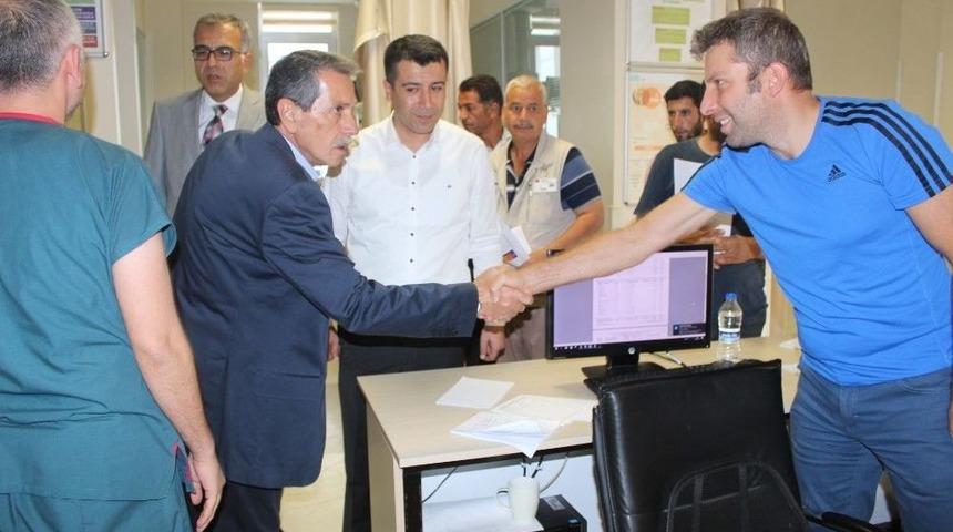 Vali Kalkancı Hastanede İncelemelerde Bulundu