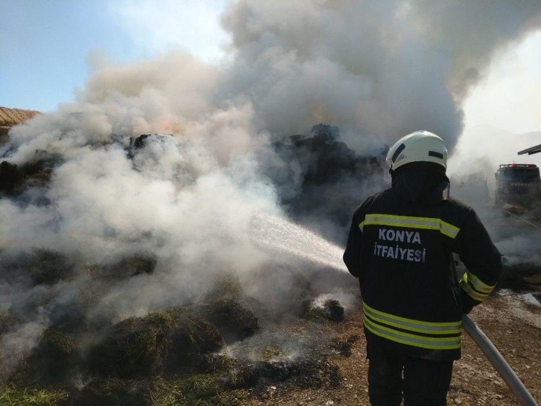 Konya&rsquo;da 2 Bin Adet Saman Balyası Yandı