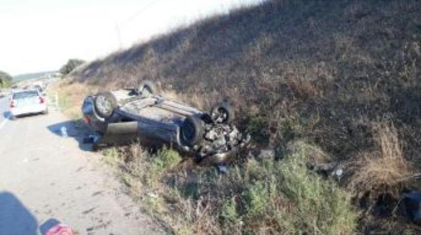 Otomobil Takla Attı : 2 Yaralı