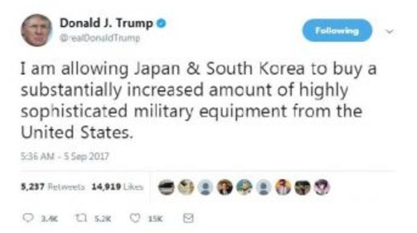 Trump,&nbsp;Japonya G.kore'ye&nbsp;Silah Satışını&nbsp;Onayladı
