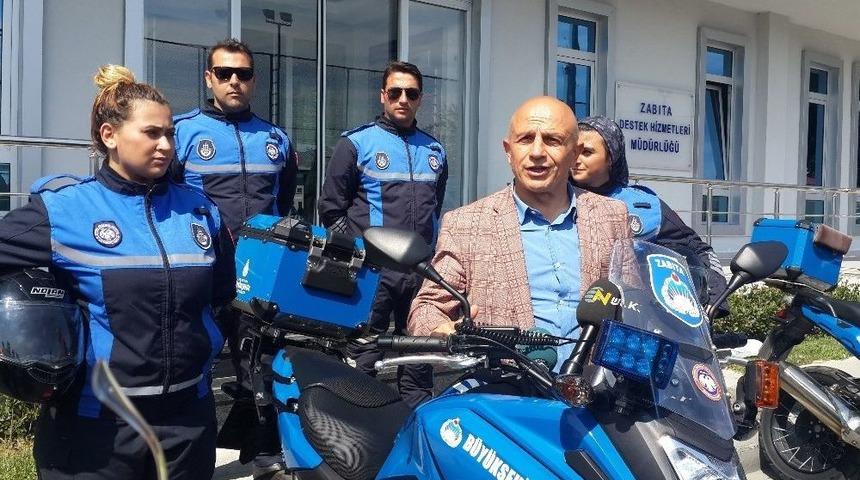 Motosikletli Kadın Zabıtalar İşbaşı Yaptı