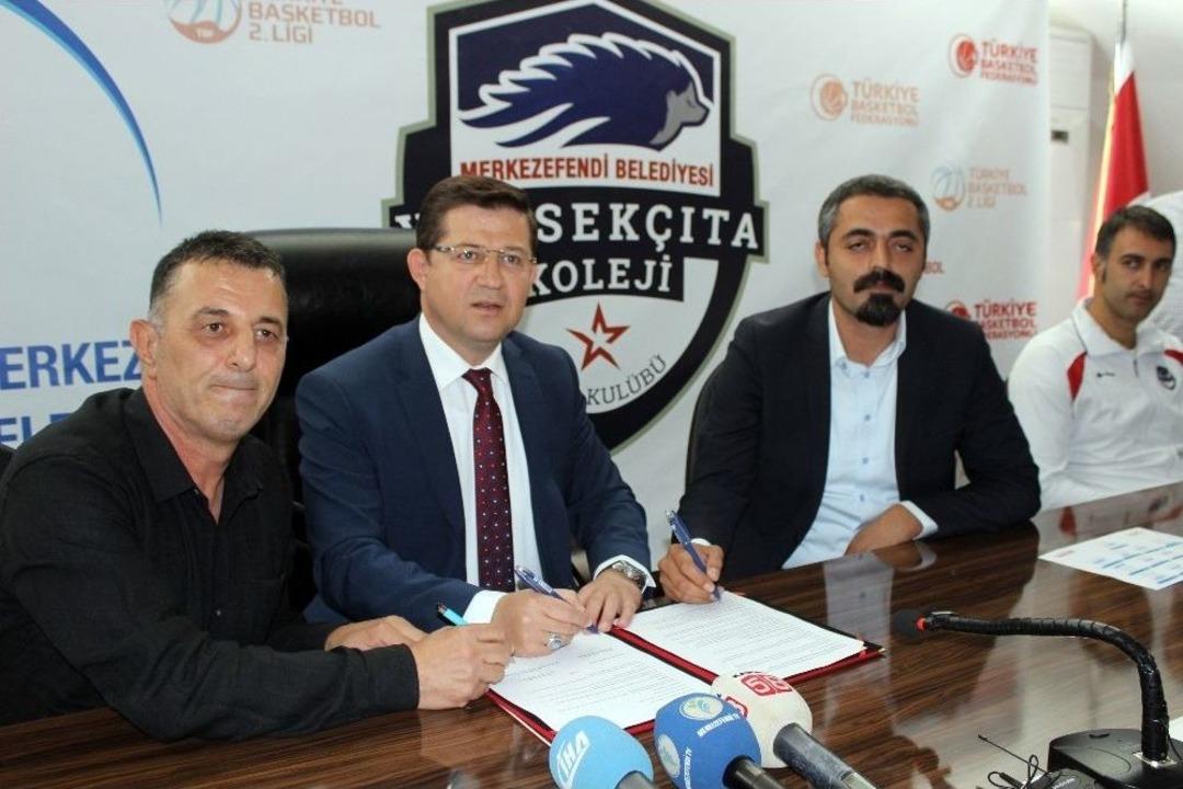 Merkezefendi Belediyesi İle Y&uuml;ksek&ccedil;ıta Basketbol Arasında İşbirliği Protokol&uuml; Yapıldı