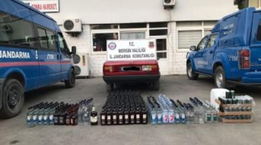 Mersin&rsquo;de 444 Şişe Ka&ccedil;ak İ&ccedil;ki Ele Ge&ccedil;irildi