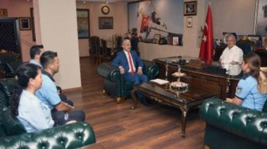 Zabıta Ekipleri Başkan Kocamaz&rsquo;ı Ziyaret Etti