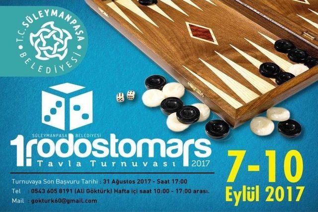 1. Rodostomars Tavla Turnuvası Başlıyor