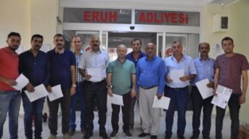 Eruh&rsquo;ta Stk Ve Muhtarlardan Karayolları Hakkında Su&ccedil; Duyurusu