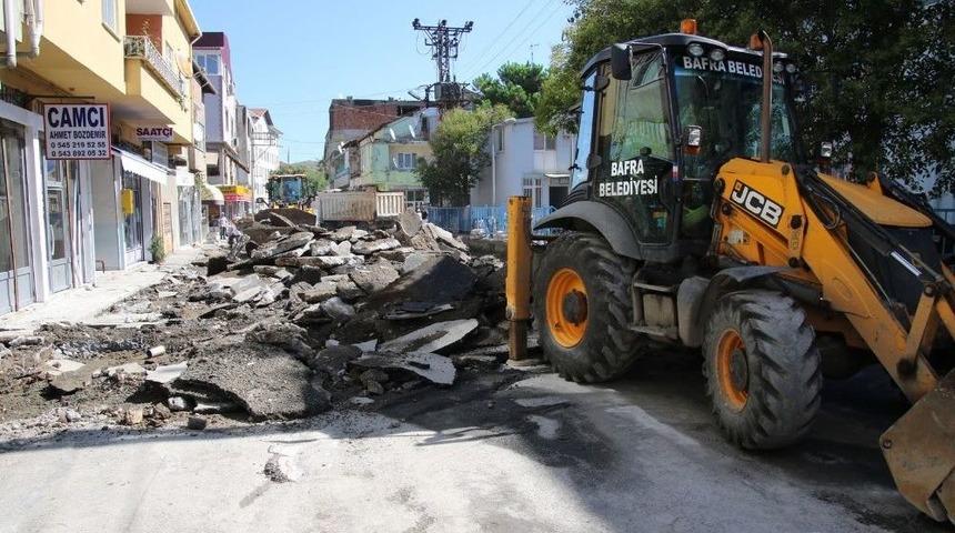 Bafra&rsquo;da Beton Yol Seferberliği