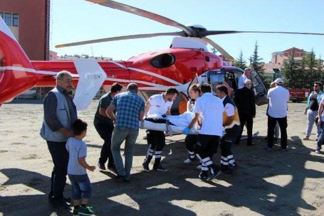 Ambulans Helikopter Kas Hastası Alperen Için Havalandı