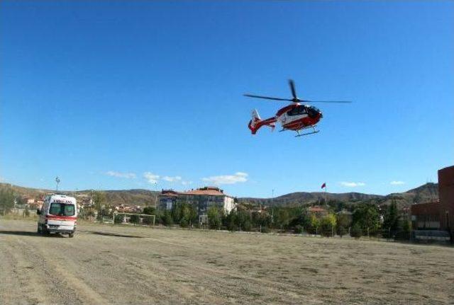 Ambulans Helikopter Kas Hastası Alperen Için Havalandı