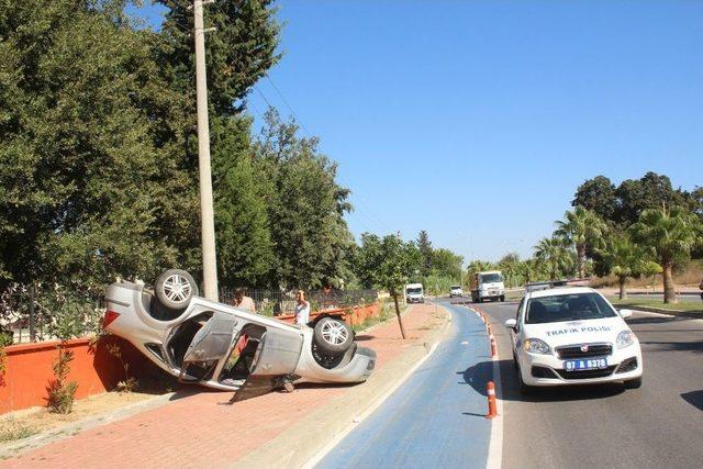 Takla Atan Araçtan Burnu Bile Kanamadan Çıktılar