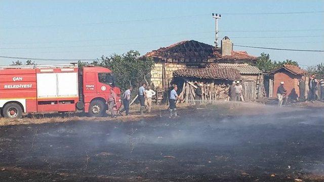 Çan’ın Dondurma Köyü’nde Yangın