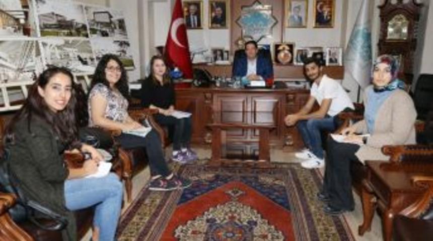 As&uuml; &Ouml;ğrencileri Başkan Yazgı İle G&ouml;r&uuml;şt&uuml;