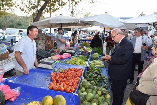 Başkan Albayrak&rsquo;a Pazarcılardan Yoğun İlgi 1