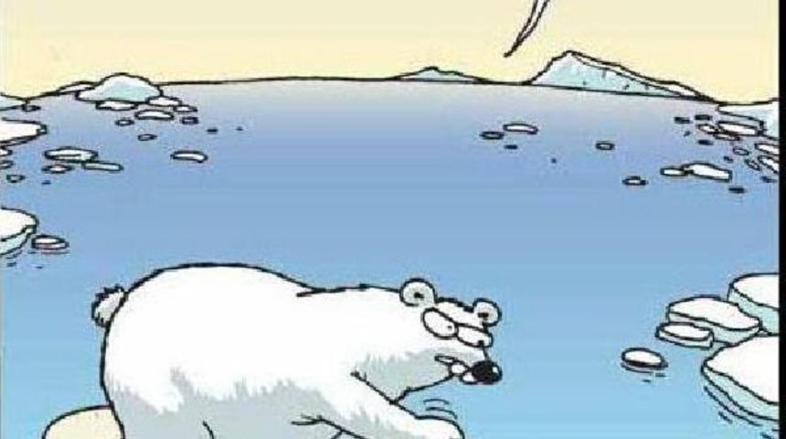 T&uuml;rk&ccedil;e Dersi &Ouml;ğrenci &Ccedil;alışma Kitabı&rsquo;Nda 'kutup Ayılı' Karikat&uuml;re Tepki