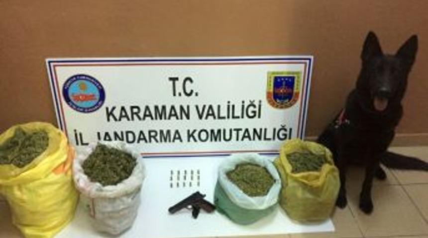 Karaman&rsquo;da Jandarmadan Esrar Operasyonu