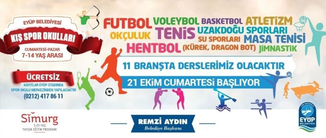 Ey&uuml;p Belediyesi Kış Spor Okulları Kayıtları Başladı