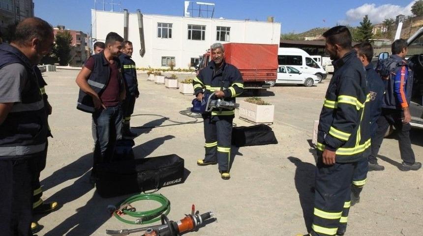 Şırnak Belediyesi İtfaiye Ekipleri İle Afad Ortak Eğitim Yaptı