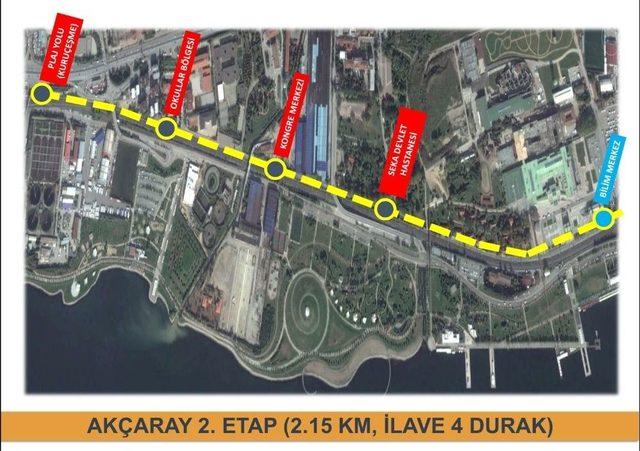 Akçaray’a 4 Durak Daha Uzatılıyor