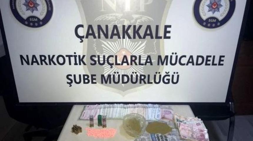 &Ccedil;anakkale'de Uyuşturucu Operasyonuna 2 G&ouml;zaltı