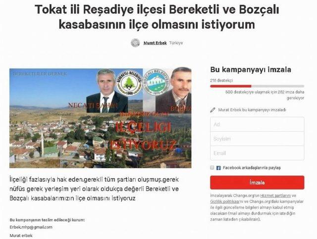 Reşadiye’de İki Belde İlçe Olmak İstiyor