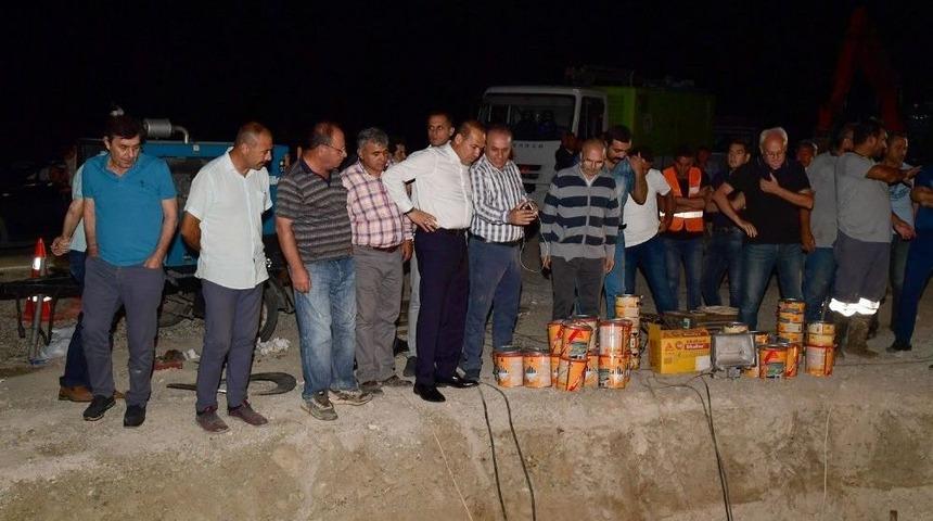 Aski Ekiplerinden &Ccedil;atalan İsale Hattına Erken Onarım