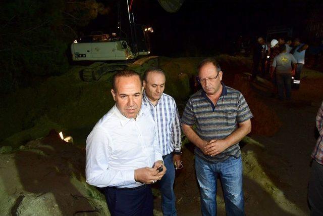 Aski Ekiplerinden &Ccedil;atalan İsale Hattına Erken Onarım 1