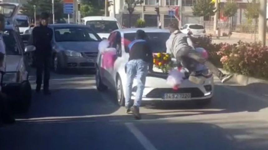 Düğün Konvoyunda Tehlikeli Anlar