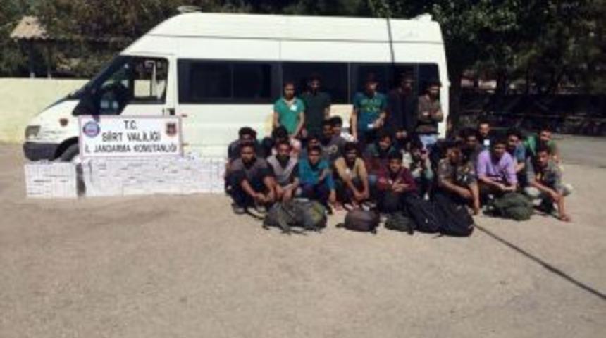 Siirt&rsquo;te 33 G&ouml;&ccedil;men Yakalandı