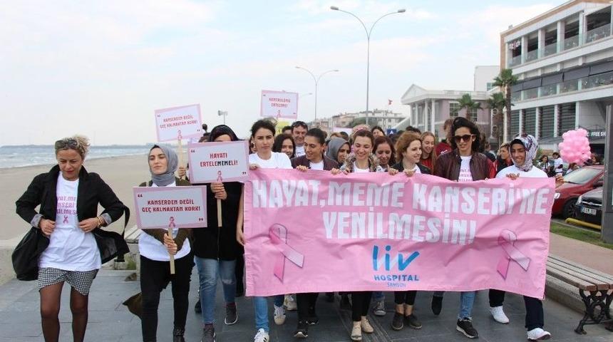 Meme Kanserine Karşı Farkındalık Y&uuml;r&uuml;y&uuml;ş&uuml;: &ldquo;hayat Meme Kanserine Yenilmesin&rdquo;