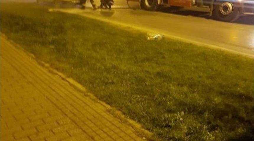 Patlayan Ak&uuml; Korku Dolu Anlar Yaşattı