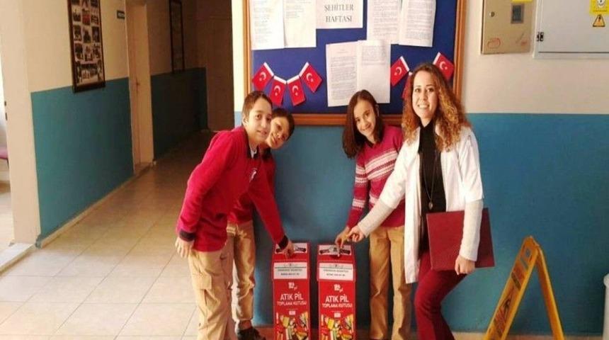 Atık Pil Toplama Kampanyasında Germencik Şehit Cafer İlkokulu Birinci Oldu