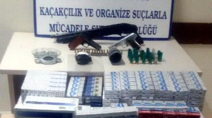 Kayseri'de Uyuşturucu Ve Ka&ccedil;ak Sigara Operasyonunda Silah Da Ele Ge&ccedil;irildi