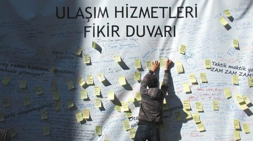 Saadet Partisi Ulaşıma Gelen Zamlar İçin Fikir Duvarı Standı Açtı
