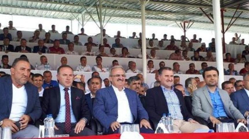 Bakan Bak, Elmalı&rsquo;Da Yağlı G&uuml;reşleri Izledi