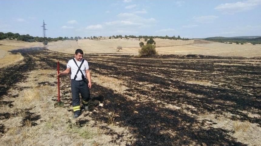 Hisarcık&rsquo;ta Anız Yangını