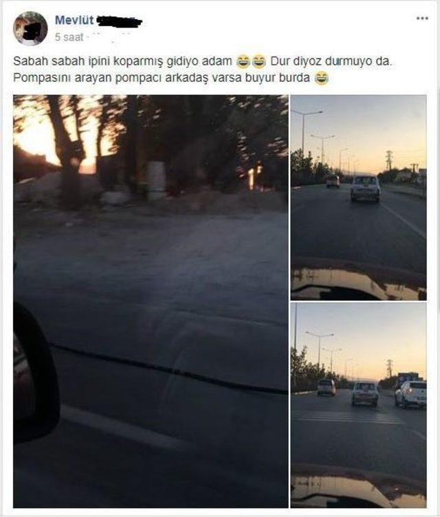 Dalgın Sürücü Lpg Tabancasını Koparınca Sosyal Medyada Olay Oldu