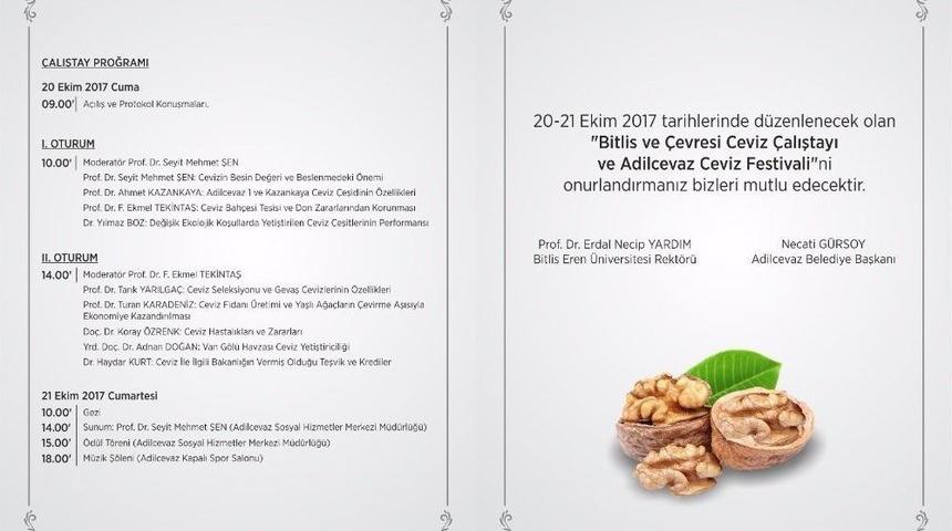 Adilcevaz&rsquo;da 24. Ceviz Festivali Ve K&uuml;lt&uuml;r Etkinlikleri