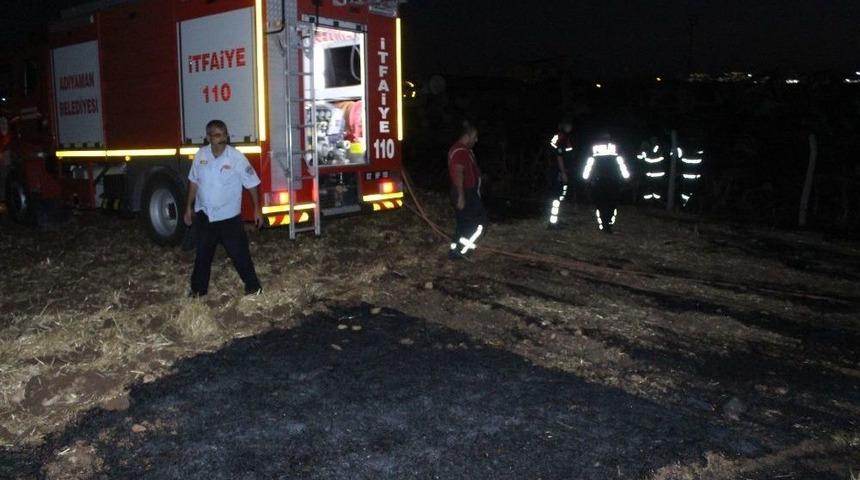 Anız Yangını Kurum Bah&ccedil;esine Sı&ccedil;radı