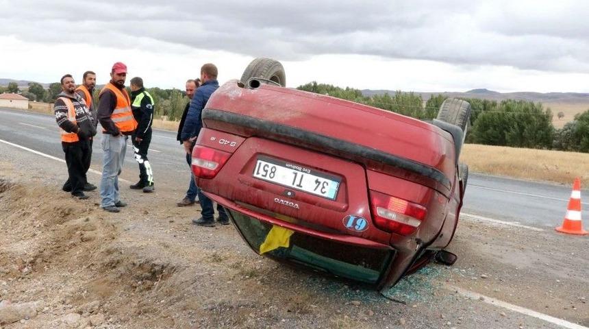 Yozgat&rsquo;ta Otomobil Takla Attı: 1 Yaralı