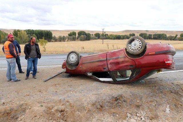 Yozgat’ta Otomobil Takla Attı: 1 Yaralı