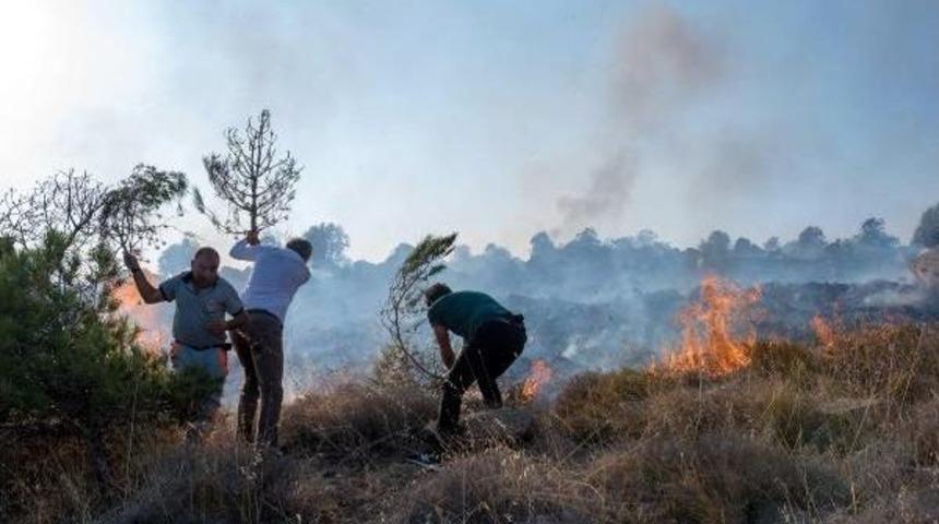 Bozcaada'daki Yangına Kaymakam Ve Belediye Başkanı Da M&uuml;dahale Etti