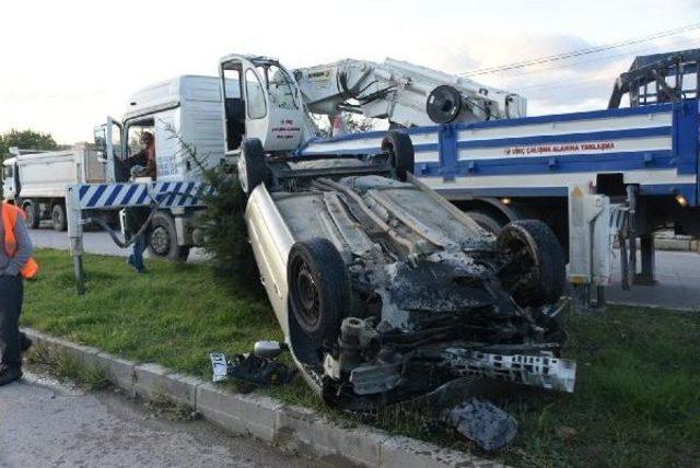 Sinop'ta Otomobil Takla Attı: 1 Yaralı