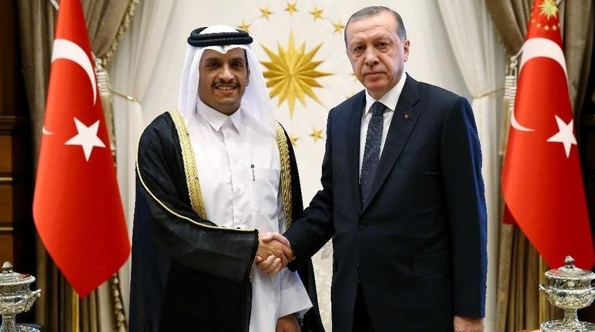 Cumhurbaşkanı Erdoğan Katar Dışişleri Bakanını Kabul Etti