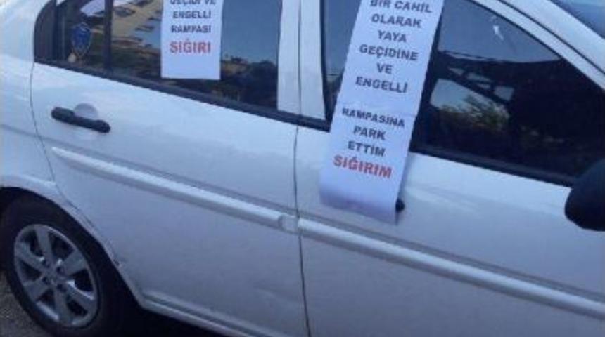 Yaya Ge&ccedil;idine Otomobilini Park Eden Kadına Ilgin&ccedil; Tepki