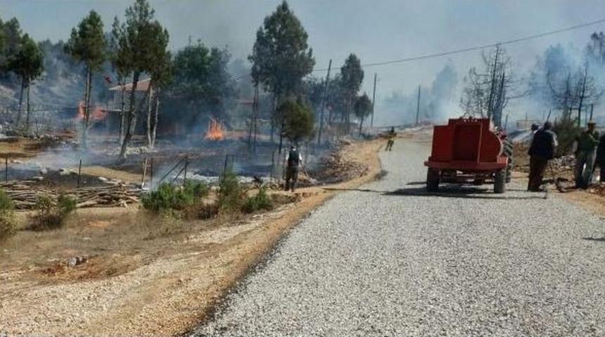 Bah&ccedil;edeki Yangın Ormana Sı&ccedil;radı: 10 Evde Hasar Oluştu
